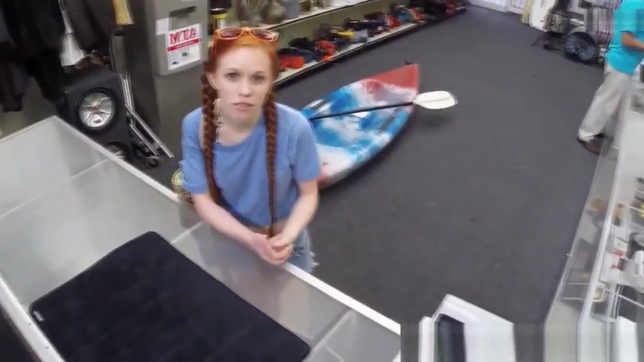 Pawning teen 18+ redhead riding brokers fat cock