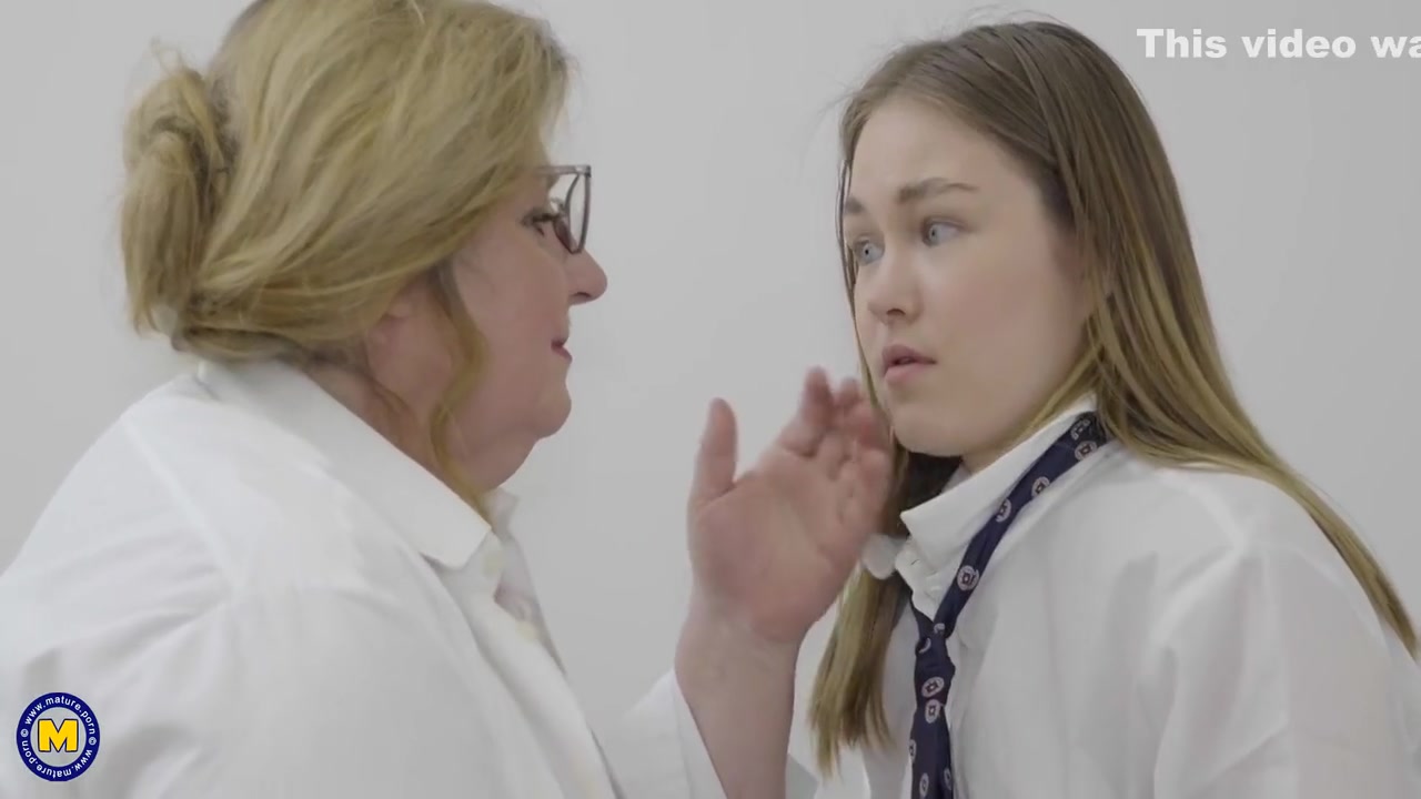 Two schoolgirls 18+ Lick And Fuck Two Big Lesbian Teachers At