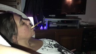 Tipped cigar complete dangling inhaled