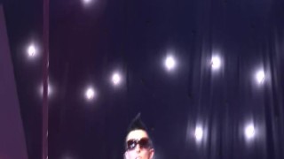 extreme fetish show on public stage