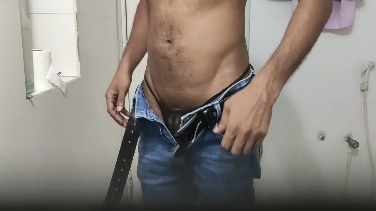 Shaved Penis With Black Thong Masturbation - Gay Porn