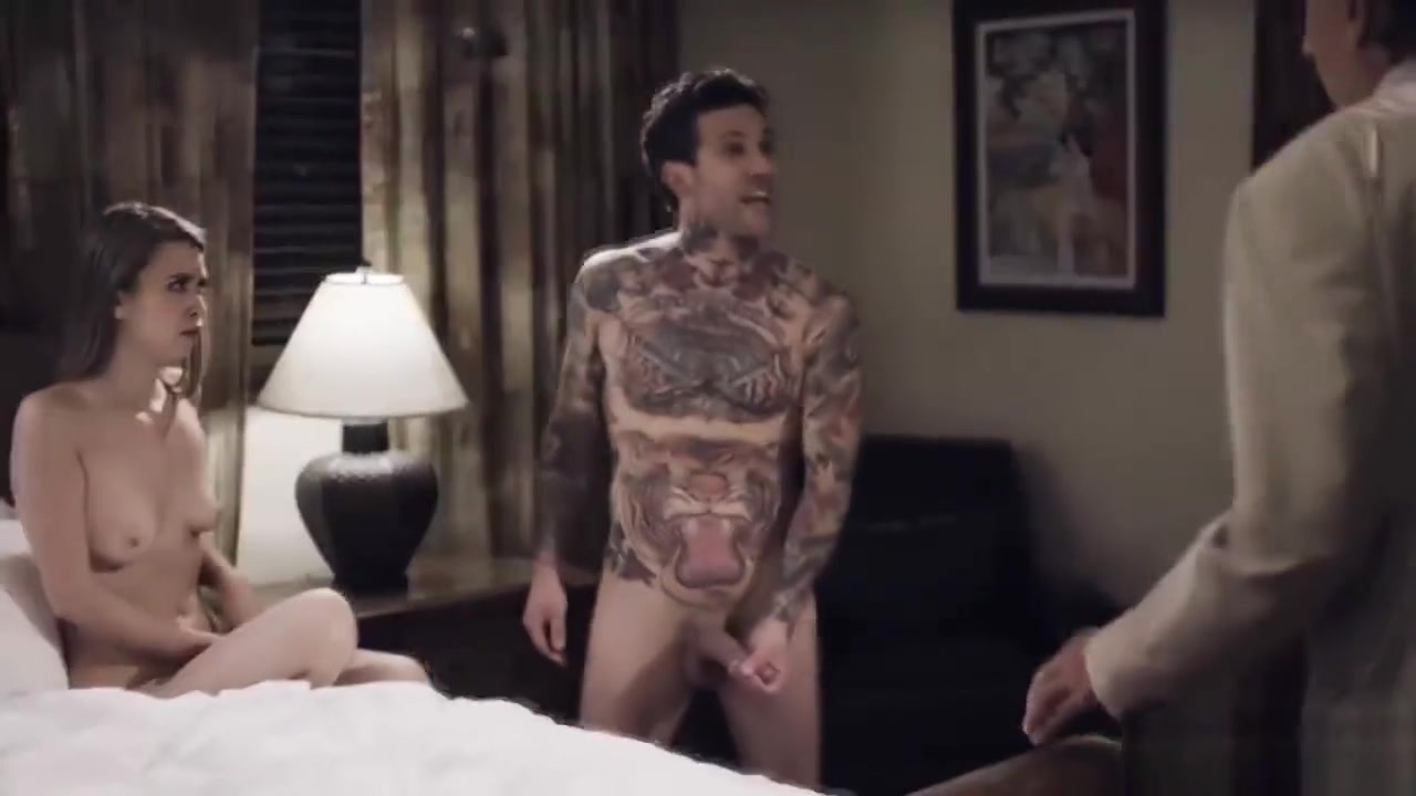 Step brother discovers that stepsister is fucking his Step dad