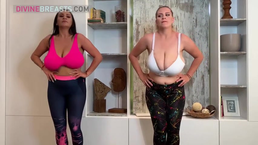 Helen and Erin Busty Aerobics Babes