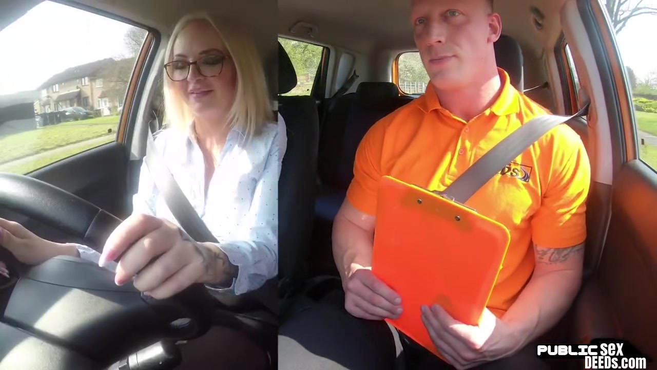 Sex loving bigtitted MILF fucked by car instructor in POV