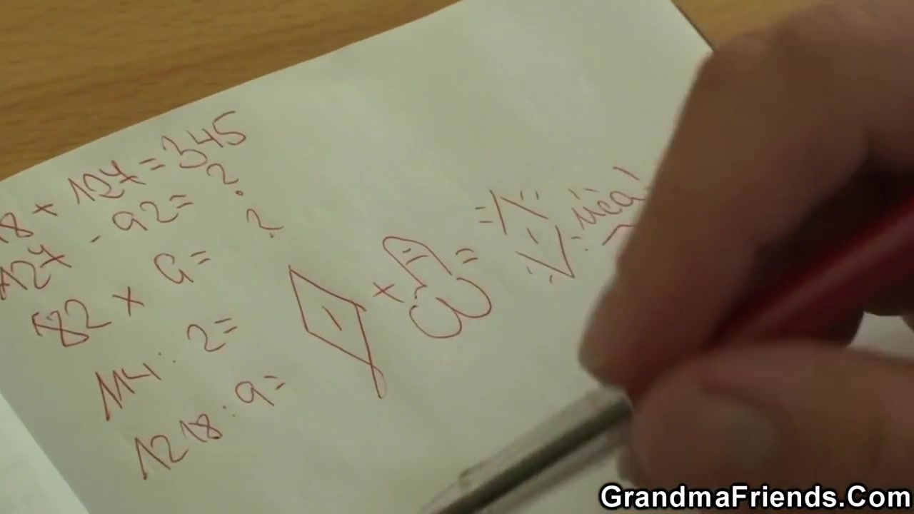 Two Buddies Fuck Blonde Granny Teacher From Both Ends