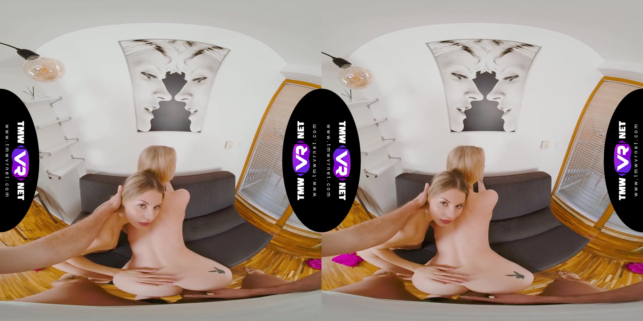 Desired Orgy As A Gift - Blonde Euro Babes MFF Threesome