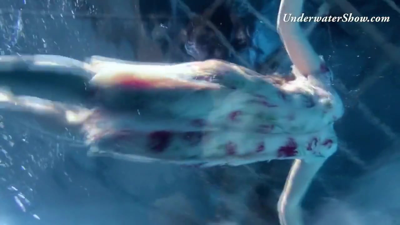 Russian Girl Edwiga Swims Nude In The Pool In Russia