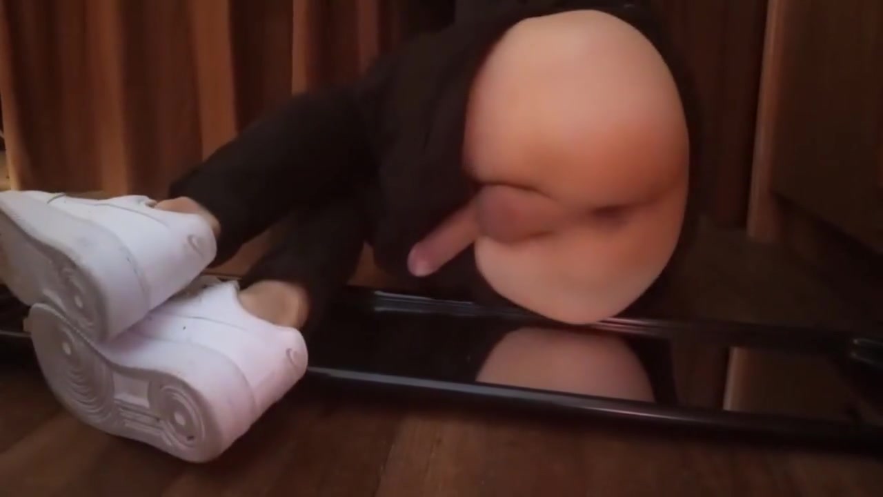 Pants Pulled Down, Dick Between Legs, Jon Arteen Shows His Smooth Tight Ass Hole, Wanks His Horny Twink Cock From Behind, Cums Of Sperm On Mirror With Sexy Boy Moans 15 Min