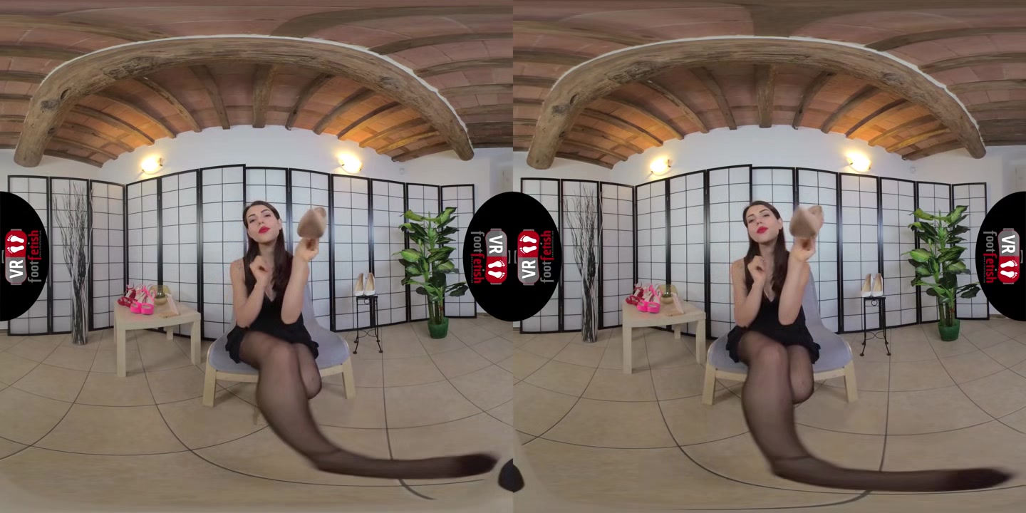 Sexy Petra Flaunts Her Nylon-Clad Feet And Whispers Into Your Ears - VRFootFetish
