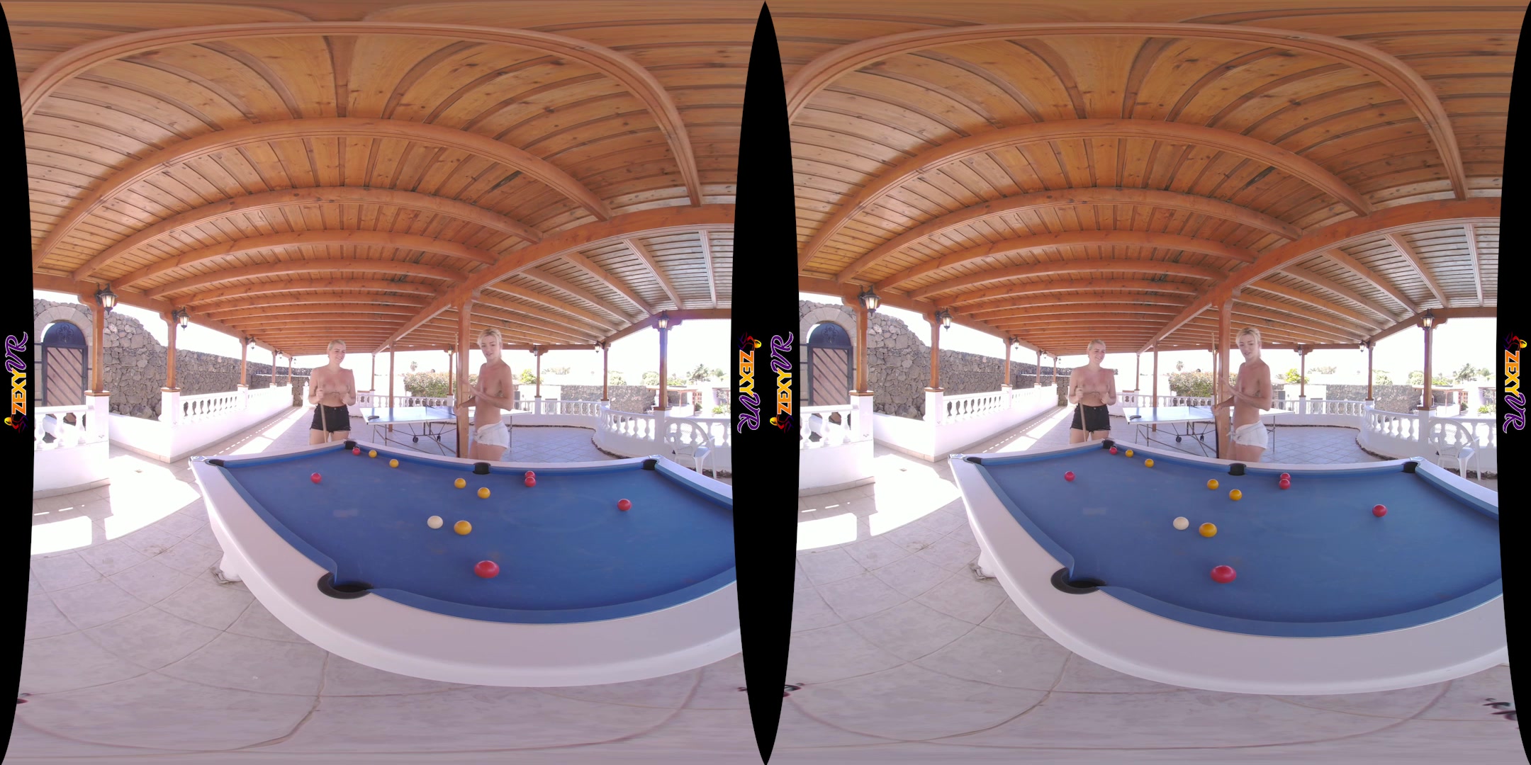 Topless Pool featuring Chloe, Marie - ZexyVR