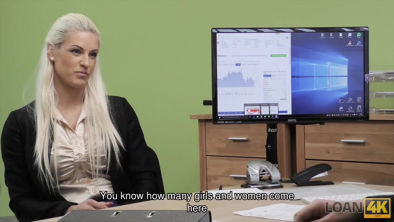 LOAN4K. Agent promisses a lot of money to hottie is she pleases him