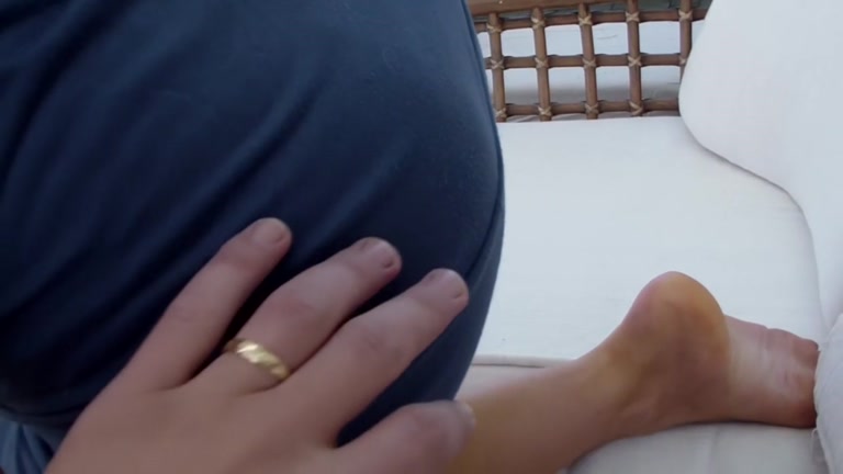 Outdoor sex session with breasty brunette hair