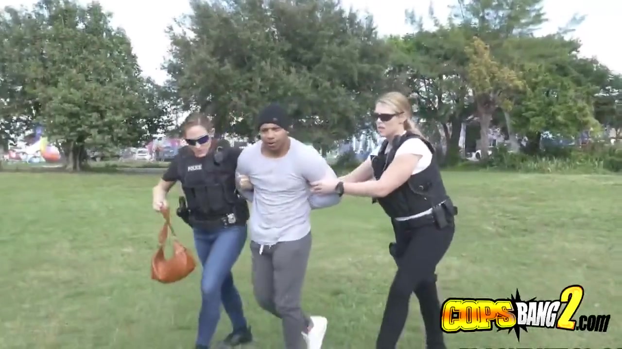 Black Boner Disappears In Blonde Cop
