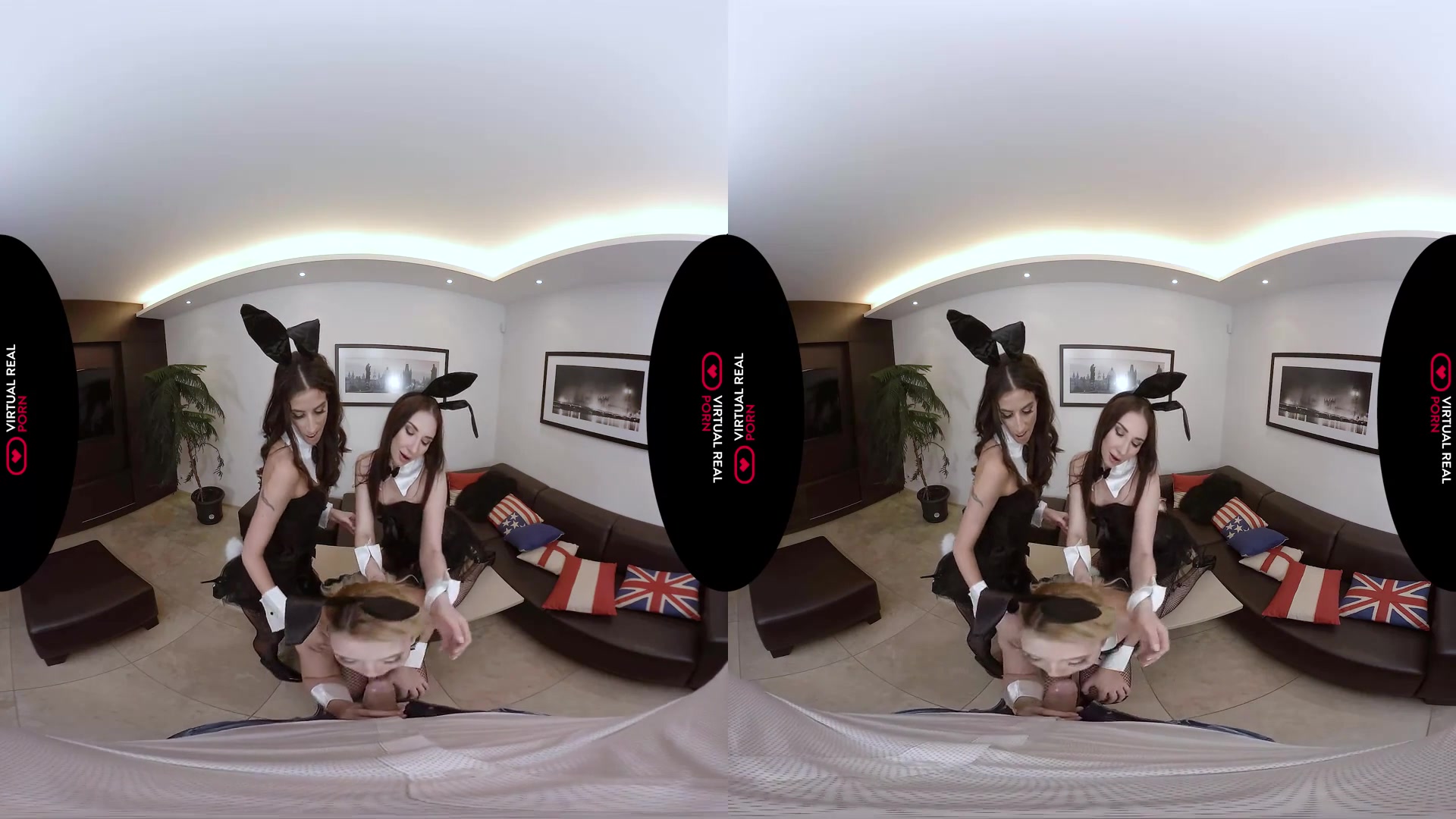 Ali Bordeaux Nick Ross Samantha Rone Violetta in Bunny game - VirtualRealPorn