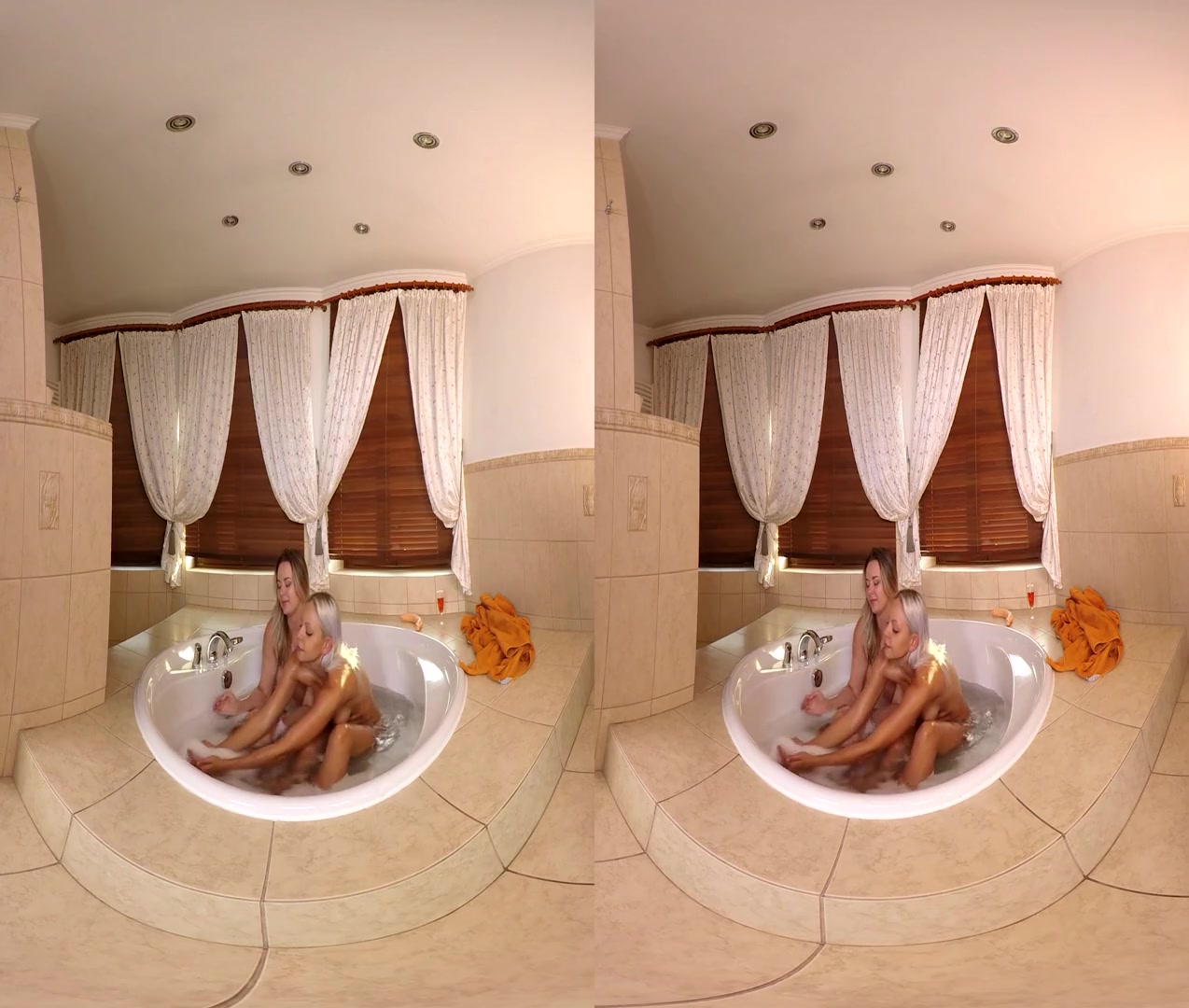 Jacuzzi Time - Lesbian Toying Licking Tub - SexLikeReal