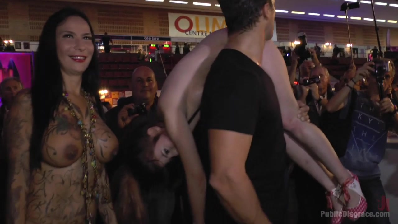 Little Whore Draws A Huge Crowd - PublicDisgrace
