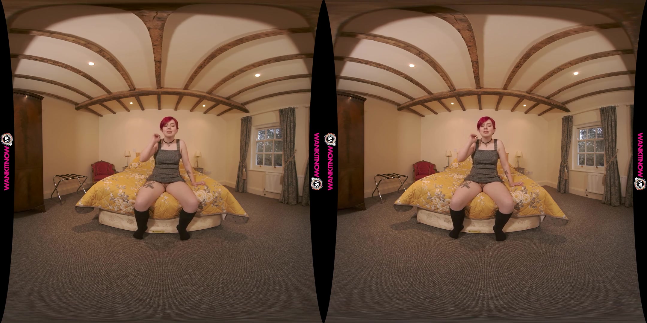 Play With Me - Redhead Amateur Solo VR Striptease