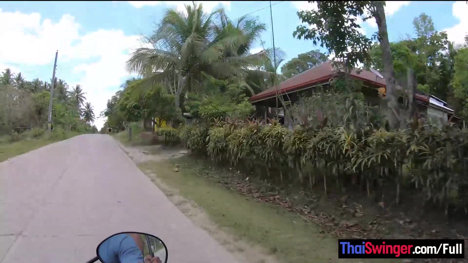 Blowjob in public from his sexy Asian girlfriend somewhere in Thailand