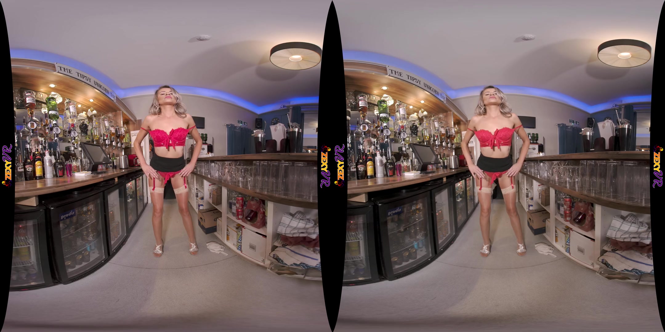 Bar Star - Hot Babe Bartender Stripping - SexLikeReal