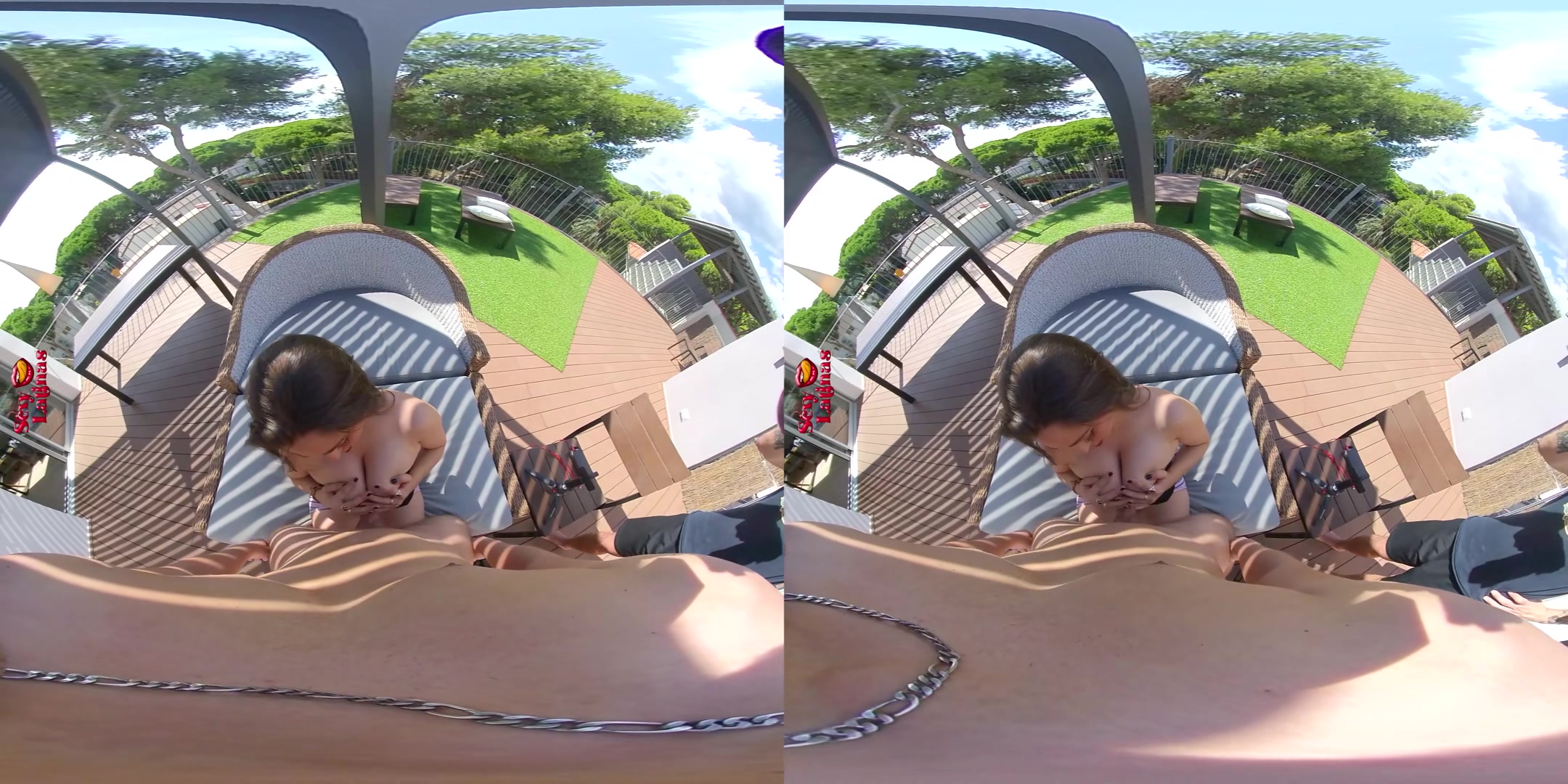 Busty Latina GF Railed On The Terrace - perVRt