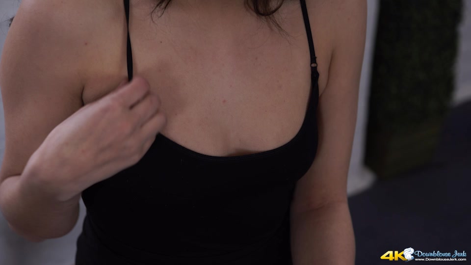 Georgie in Casual Slips - DownblouseJerk