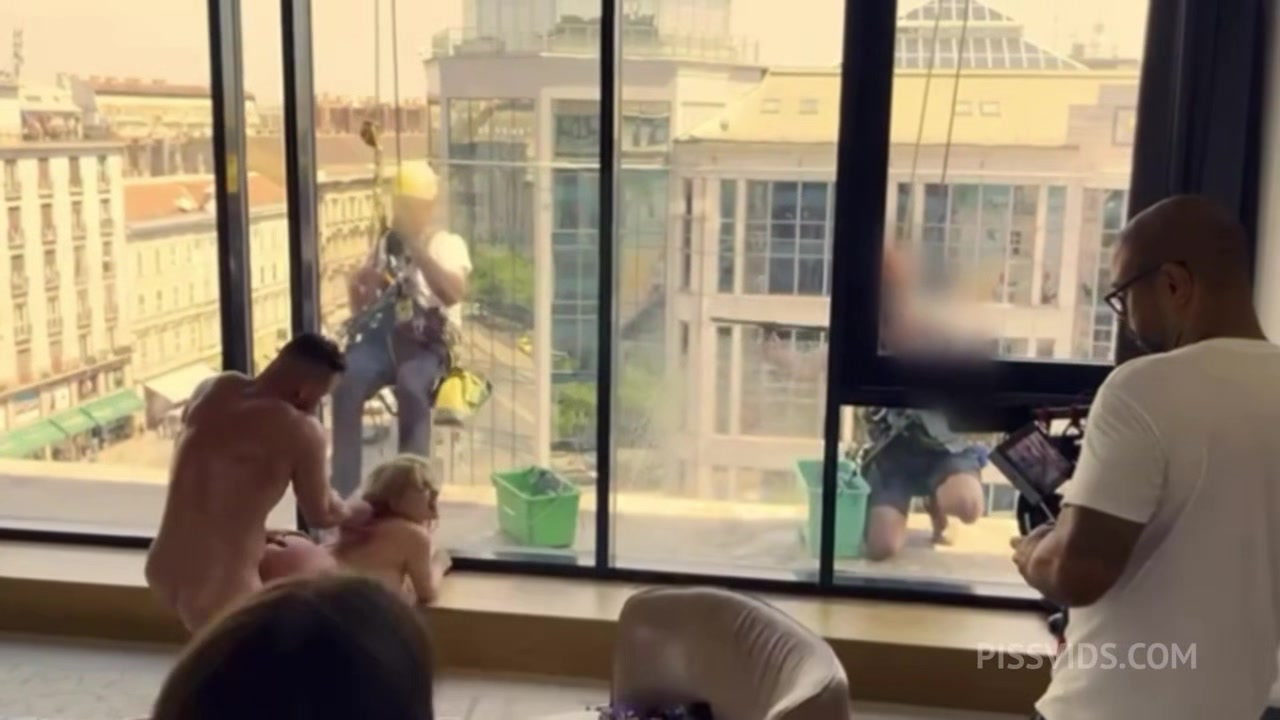 Anal Pissing, Fucking In Front Of Windows Cleaners