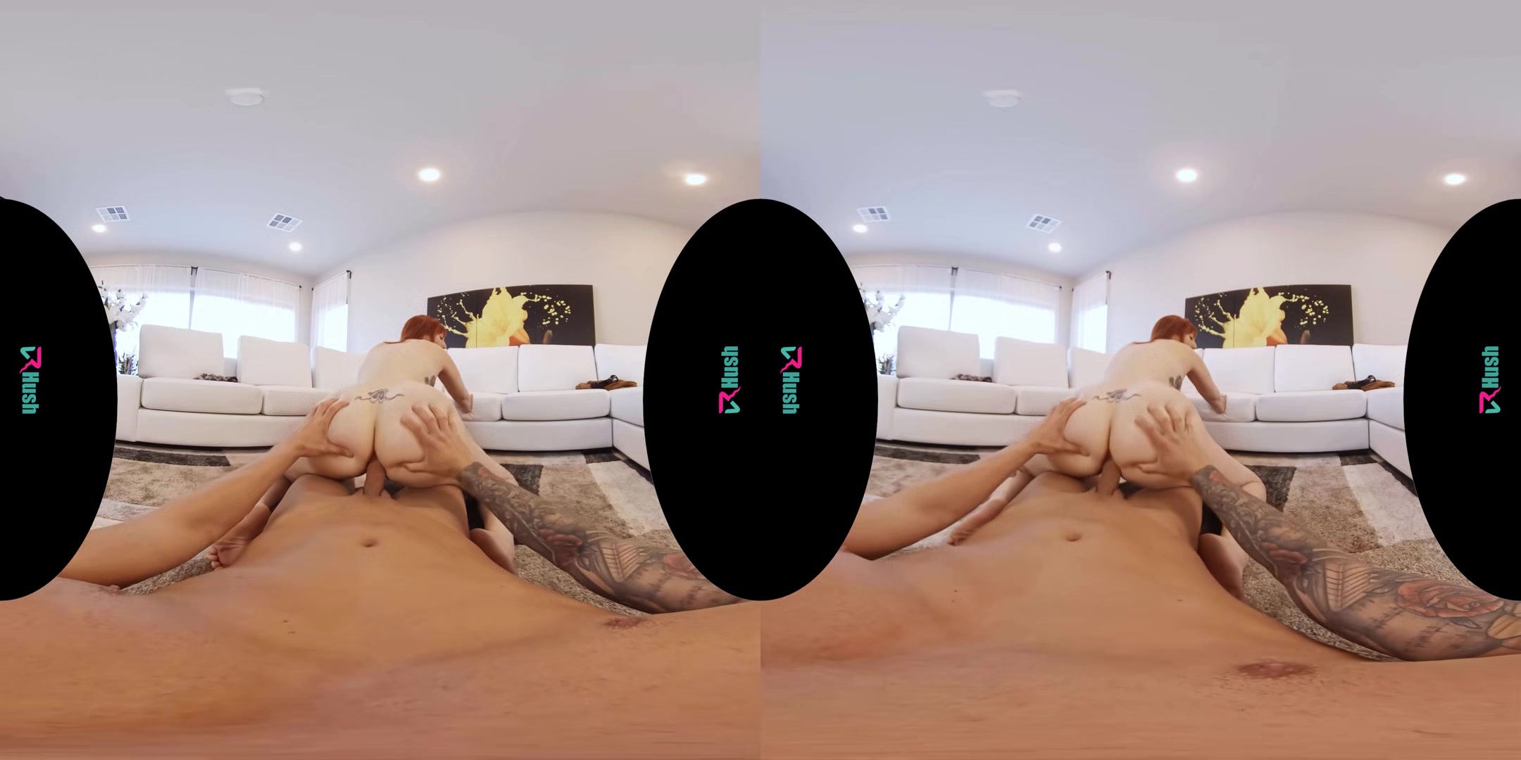 VRHUSH Busty redhead Lauren Phillips lets you creampie her ass