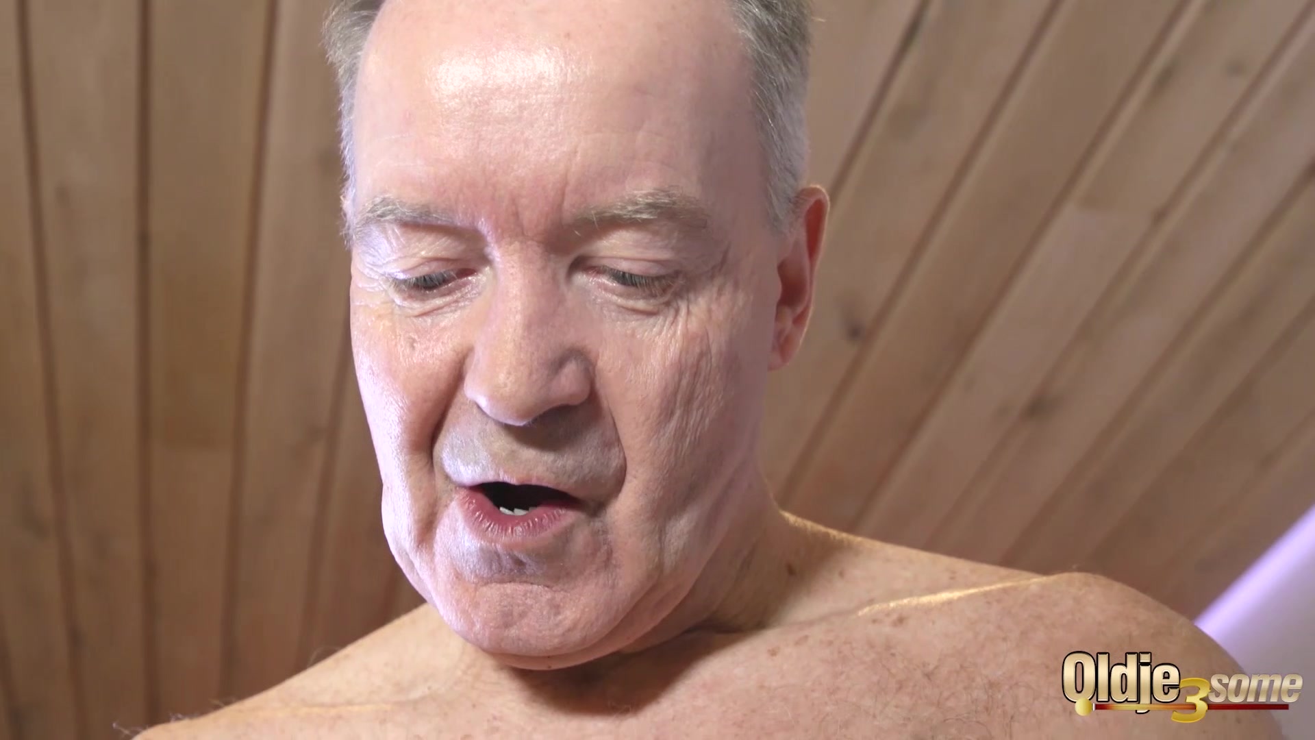 Young and old threesome with cumshot on teens 18+ face