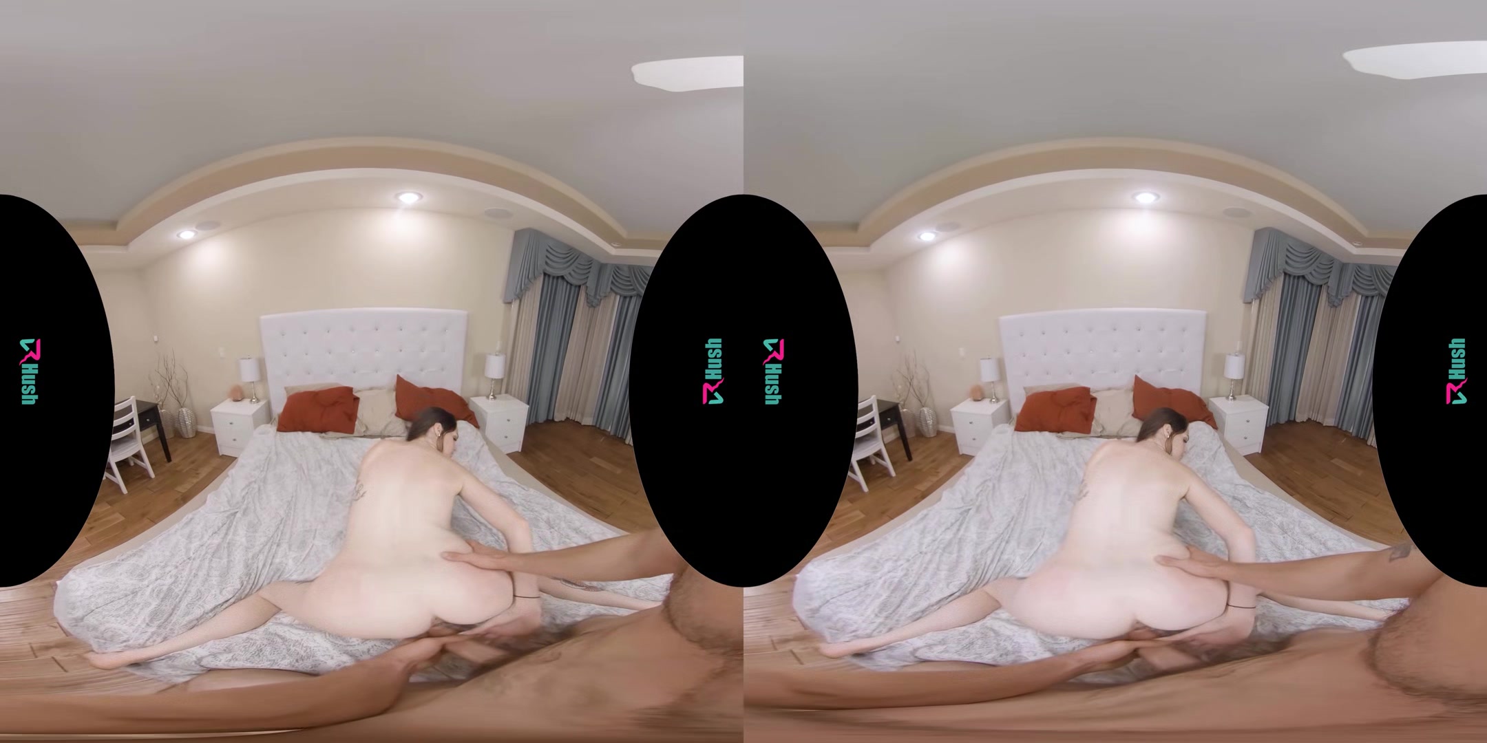 VRHUSH Aria Khaide tries on outfits before riding your cock