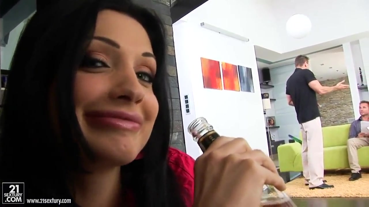 Backstage of satisfying exciting and curvaceous brunette Aletta Ocean