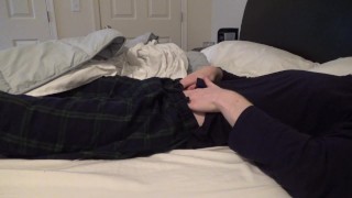 Jerking Off And Cumming Hard In Bed For Hannah -- JohnnyIzFine