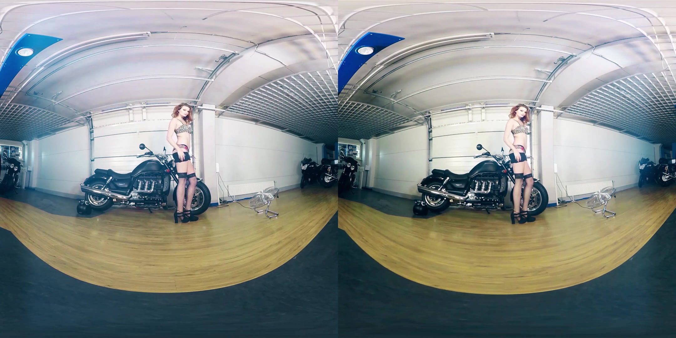Klara in Redhead Gets Turned on by Her Motorcycle - BravoModelsMedia