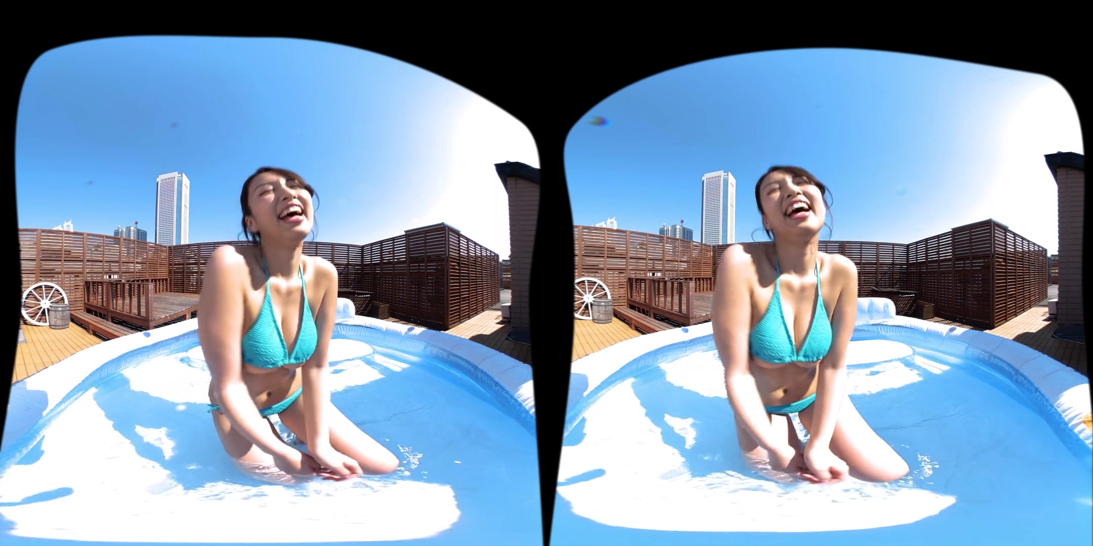 Close Contact Playing in the Water; Softcore Non-Nude Teasing on a Virtual Date