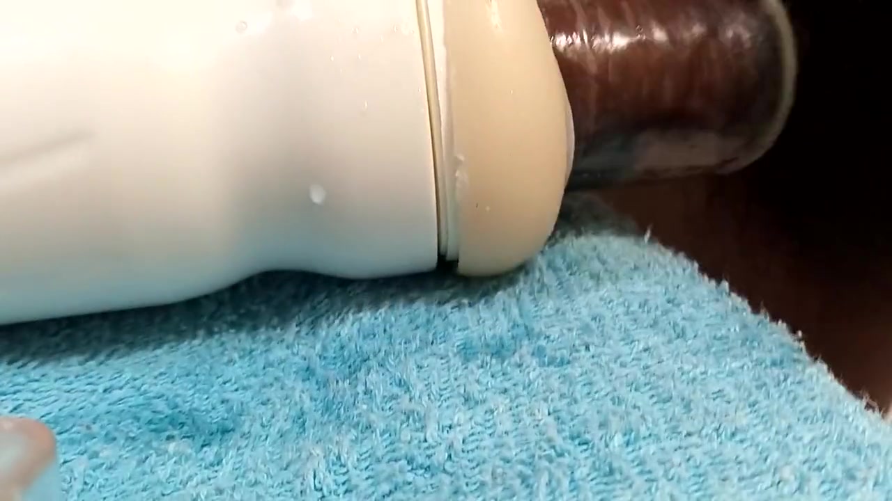 Fucking A Silicone Vagina With A Condom