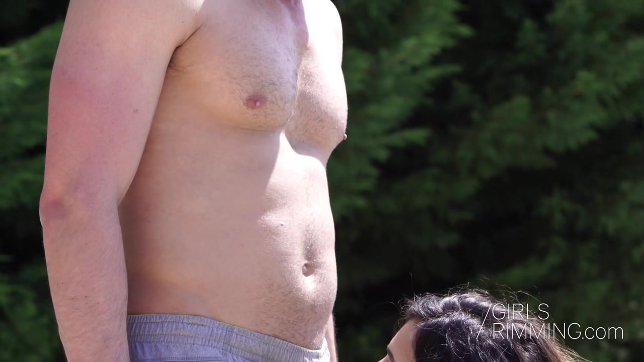 Hot brunette Latina Penelope Cum giving a sloppy rimjob