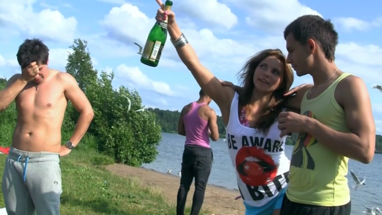 Group sex of students 18+ at Lake