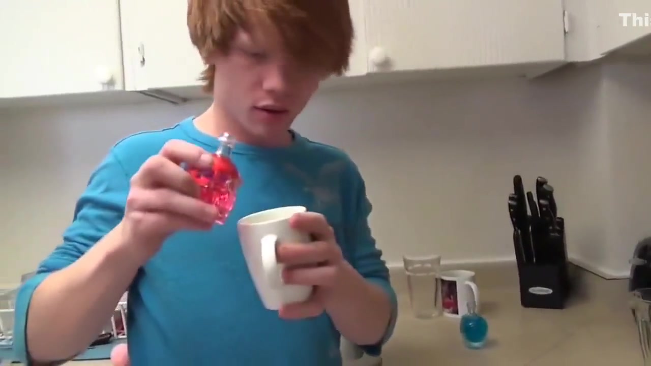 Redhead boy with big cock convinced his roommate girl to cum inside her