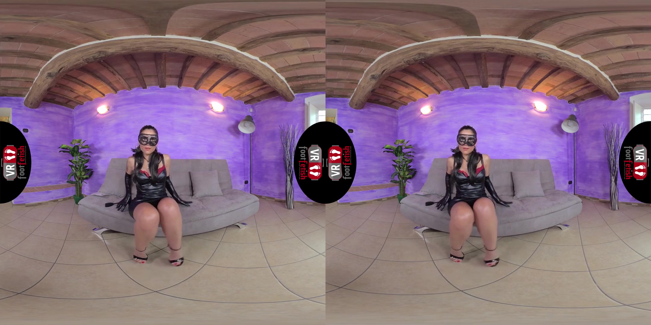 Mistress Chiara Rolls Down Her Stockings And Flaunts Her Sexy Feet - Virtual Reality Foot Fetish 3D Porn