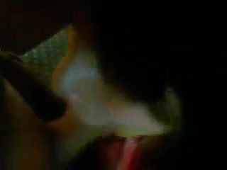 Playful Latina gal entertaining her boyfriend
