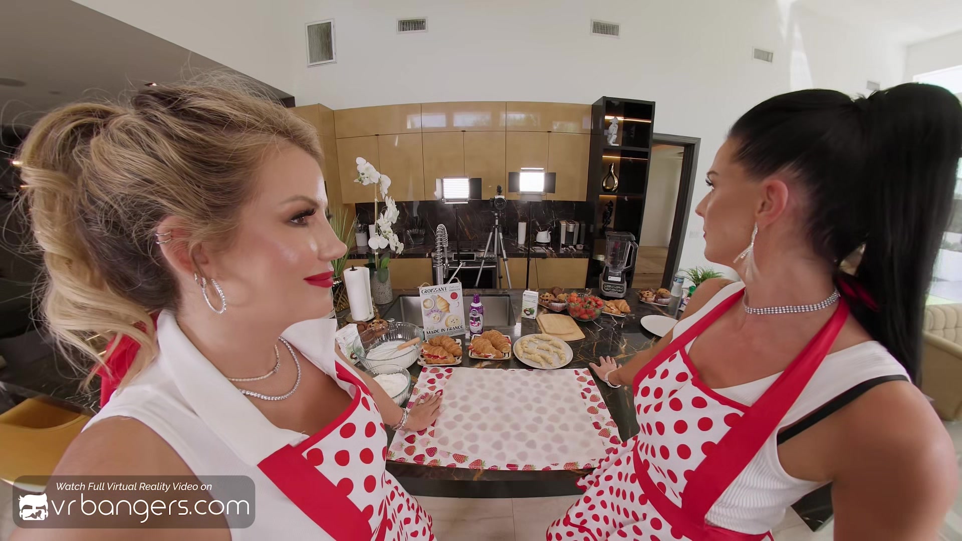 VR Bangers Hot Milfs Fuck Hard During A Cooking Show HD Porn Pt2