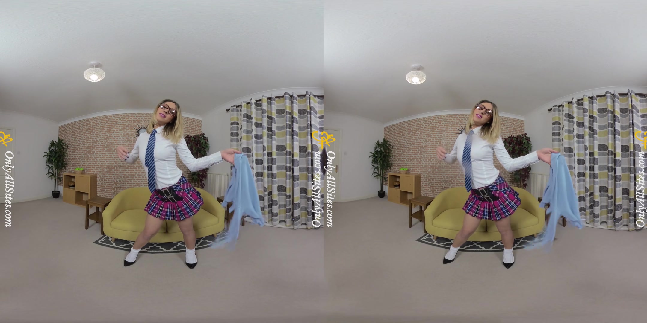 Samantha - Dirty Samantha Strips After Class - OnlyTease