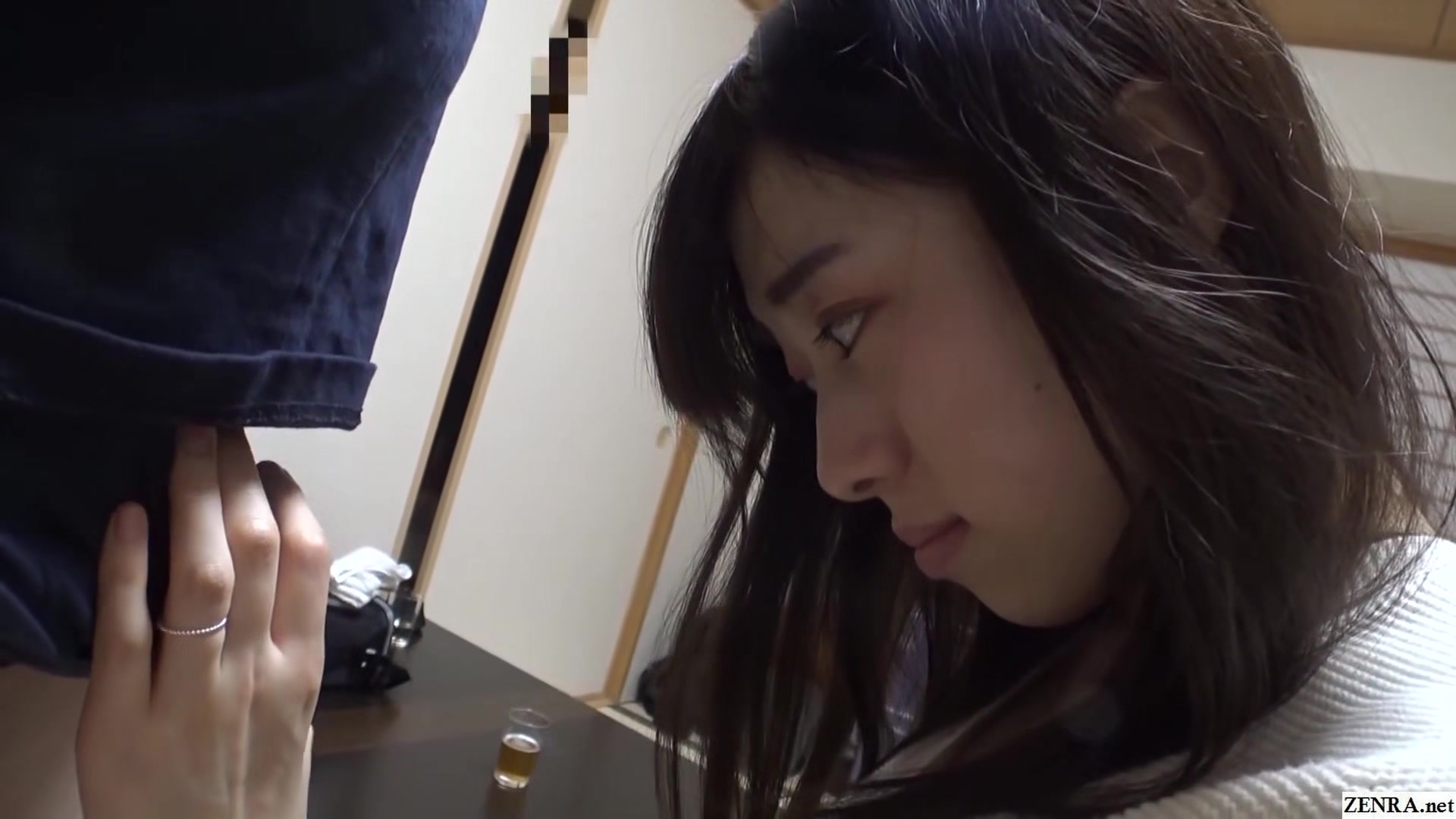 Hairy unfaithful Japanese wife first time cuckolding
