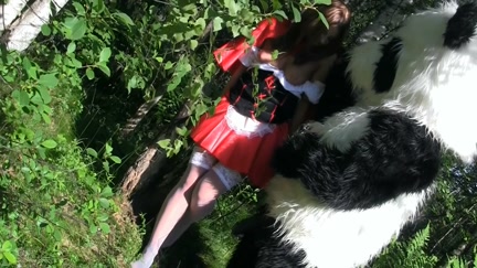 Little Red Riding Hood fucking with Panda in the wood