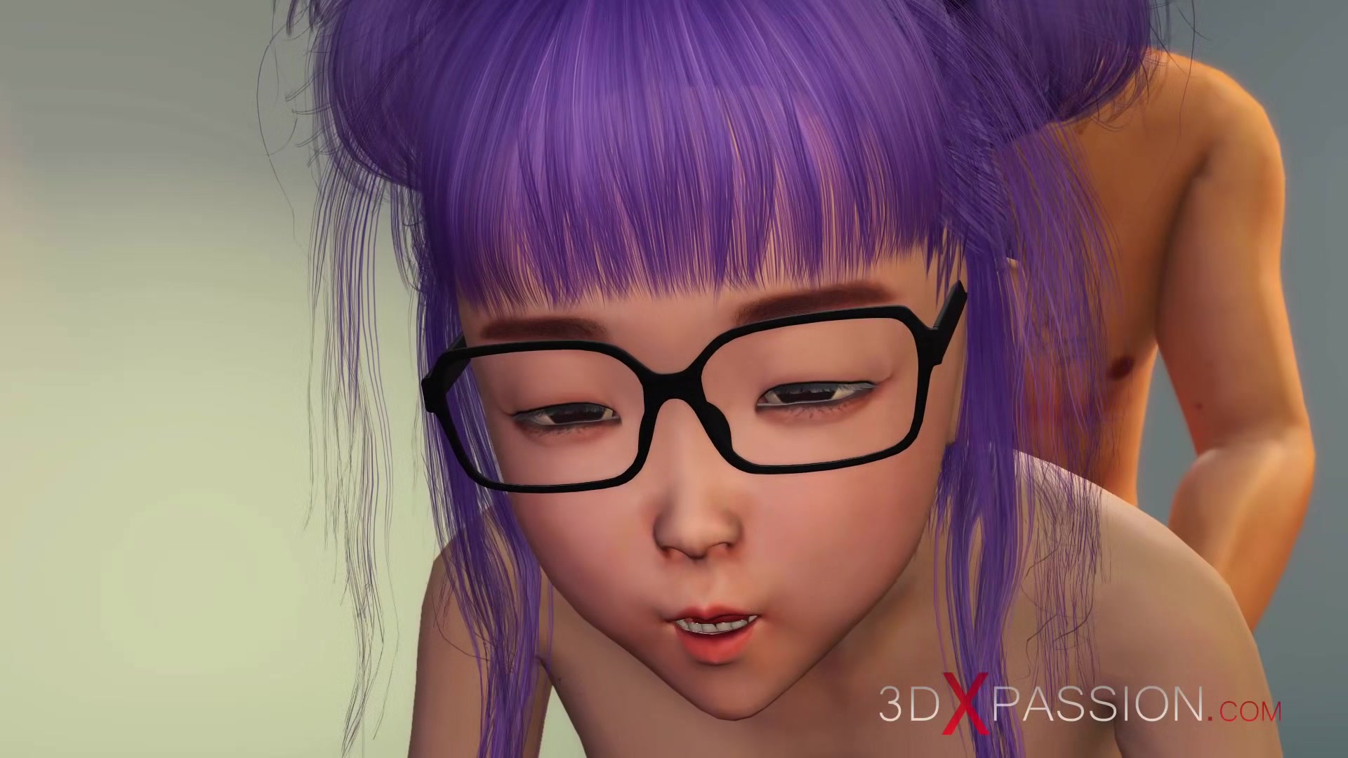 Japanese amateur teen 18+ nerd college girl in glasses getting fucked in the candy room