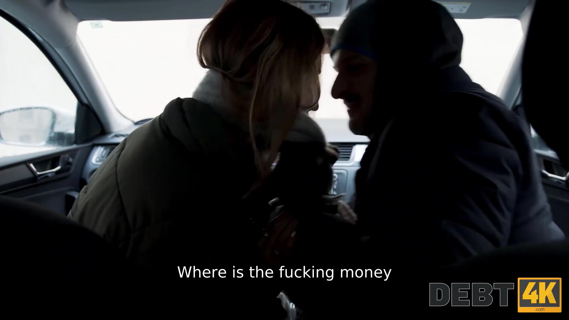 DEBT4k. Horny debt collector gives hottie money in exchange for a sex session