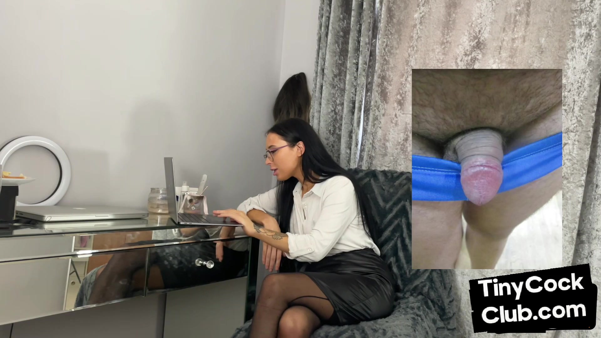 Spex amateur mocking small dong loser
