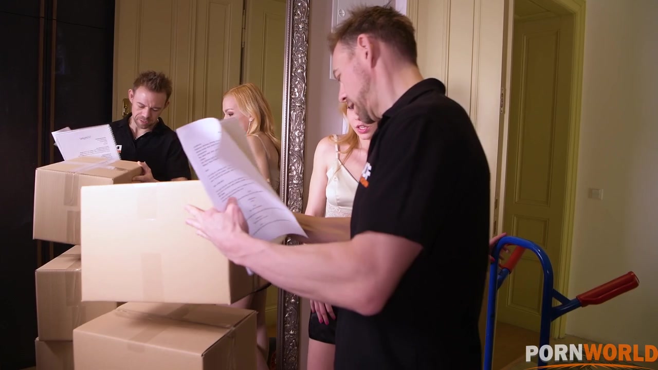 Delivery guy crams young bombshell Rebecca Sharon's tight ass with fat cock GP1052 - AnalVids