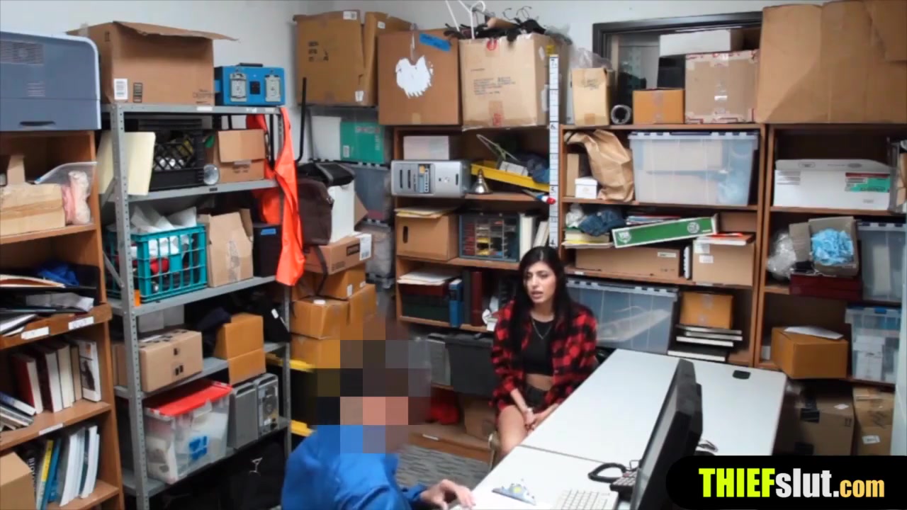 Cute teen 18+ Thief Punish Fucked By Two Security Guards