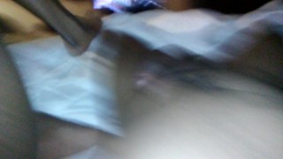Slim girl taking that big black dick
