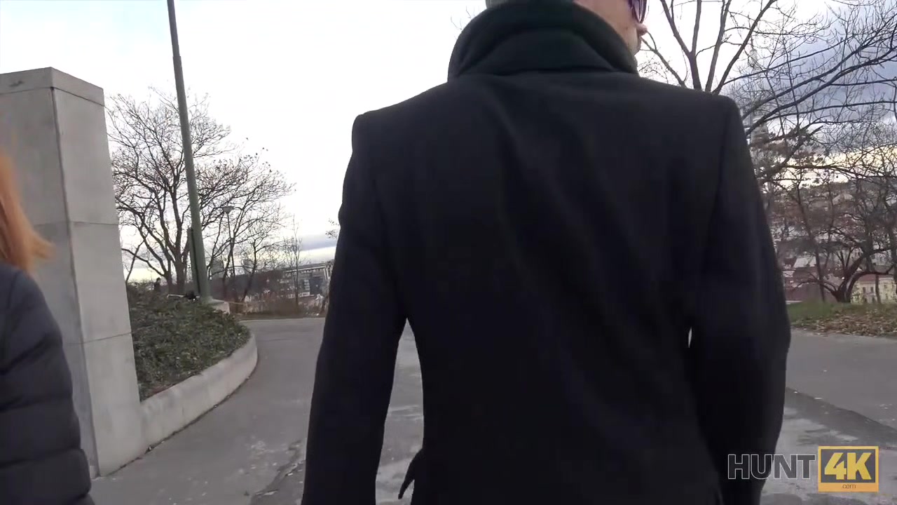 HUNT4K. Red-haired slut accepts cash to make her boyfriend cuckold
